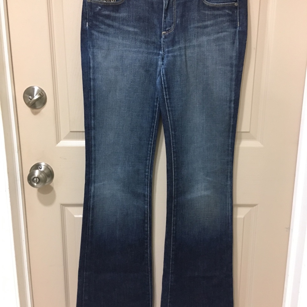 PAIGE Hollywood Hills Dark Wash Flare Festival Jeans SZ 29